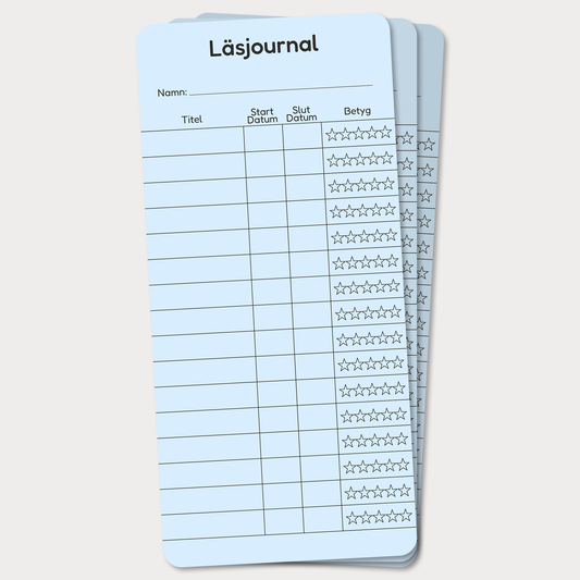 PocketLogg School – Mini läsjournal (3-pack) i bokmärkesformat