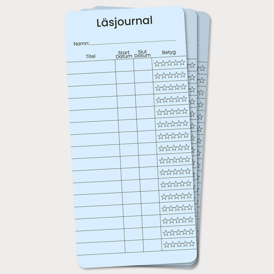 PocketLogg Modern – Mini läsjournal (3-pack) i bokmärkesformat