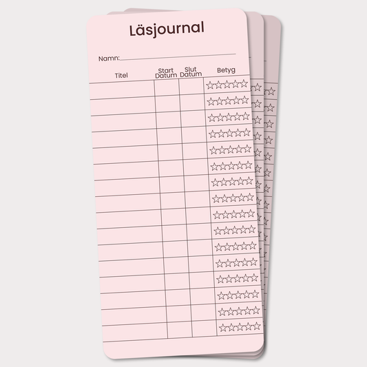 PocketLogg Modern – Mini läsjournal (3-pack) i bokmärkesformat