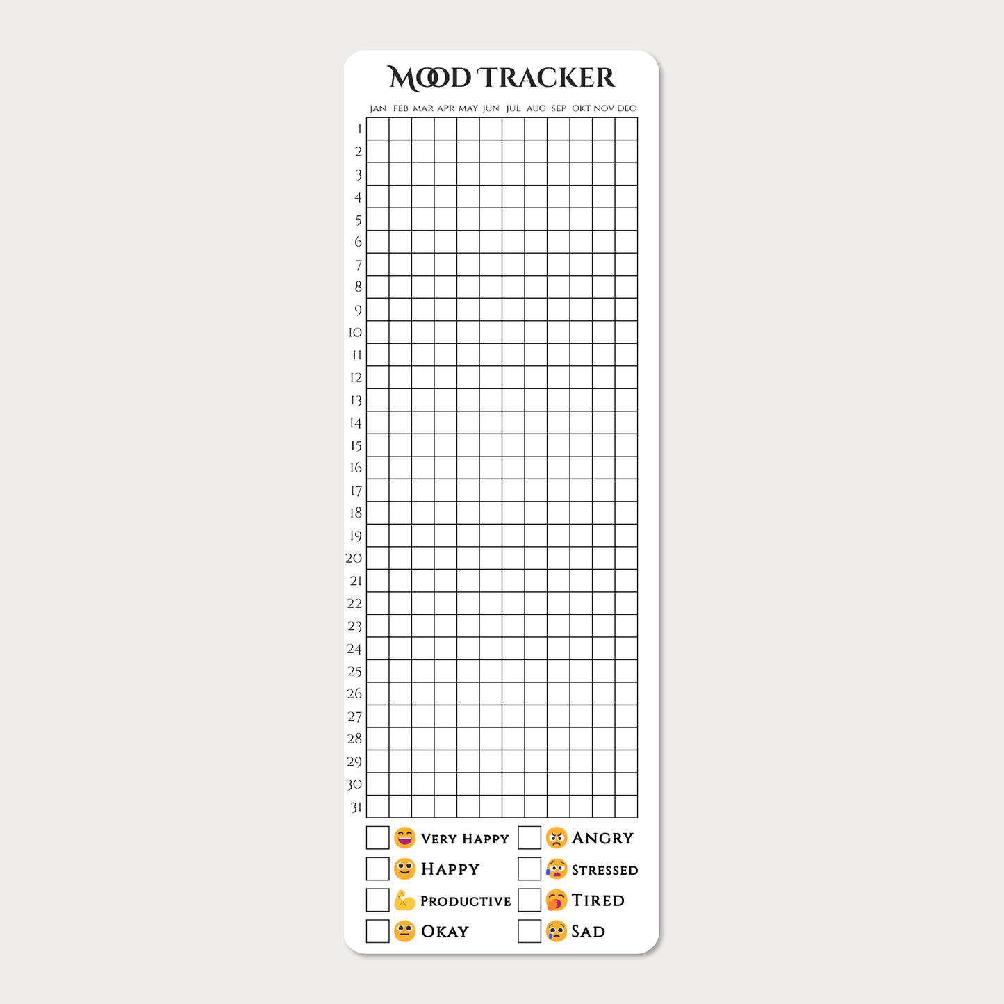 Självhäftande Tracker | Mood Tracker