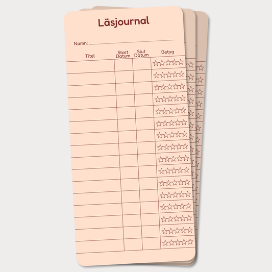 PocketLogg School – Mini läsjournal (3-pack) i bokmärkesformat