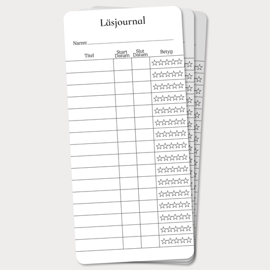 PocketLogg Classic – Mini läsjournal (3-pack) i bokmärkesformat