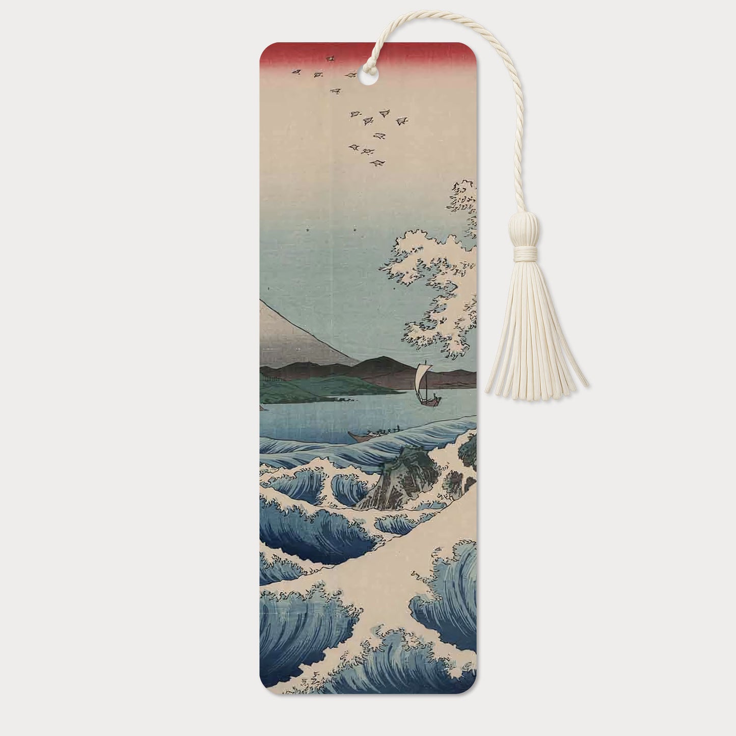 Bokmärke | Havet vid Satta (Hiroshige)
