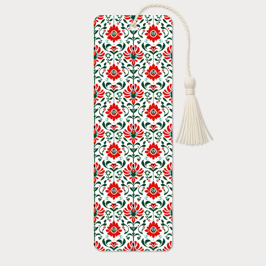 Bokmärke | Allmogeblom i Rött