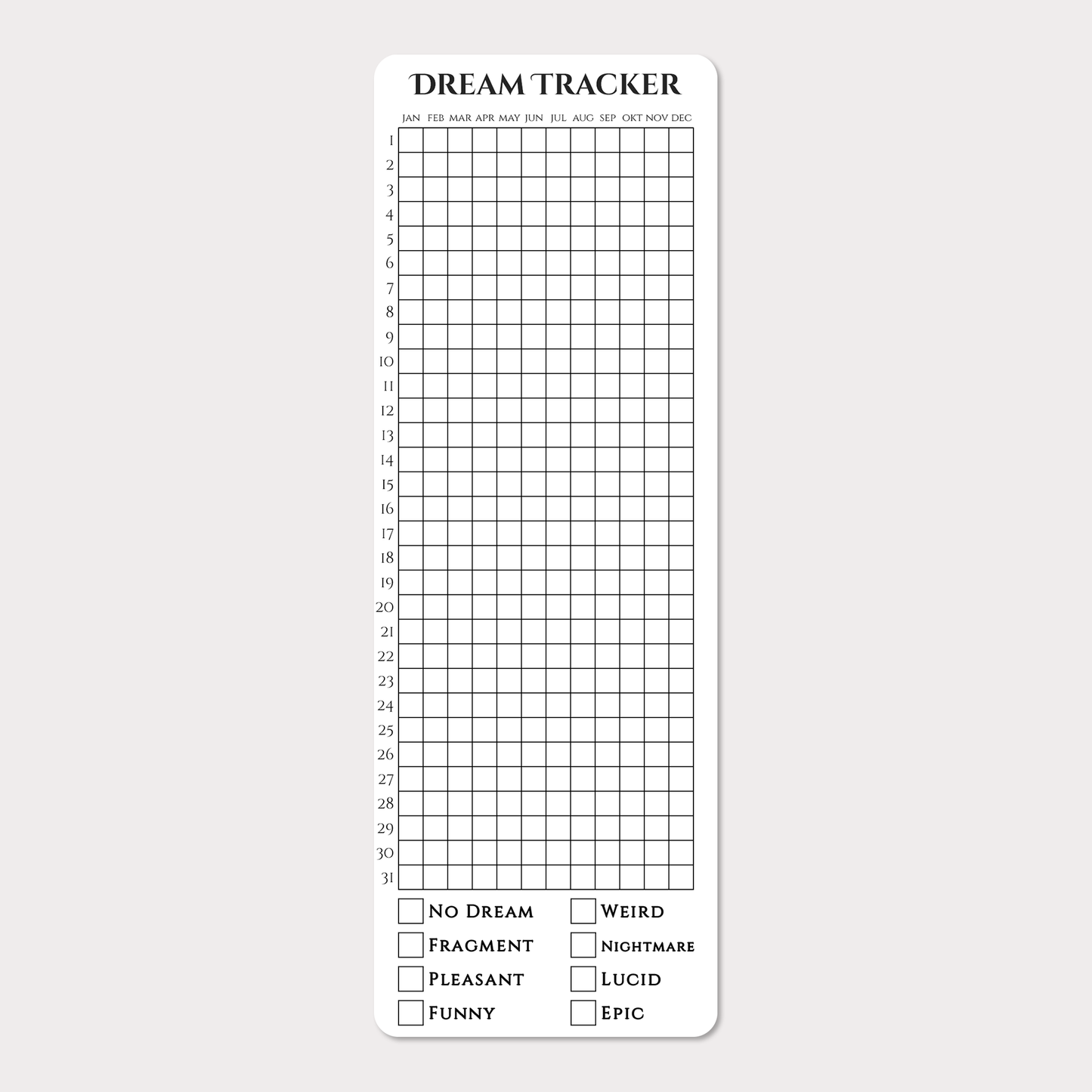 Självhäftande Tracker | Dream Tracker